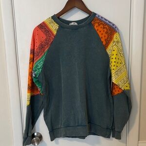 Easel Los Angeles Bandana Patchwork Crewneck
